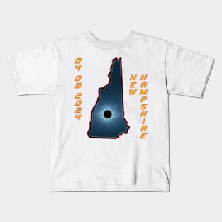 New Hampshire 2024 Total Solar Eclipse Kids T-Shirt